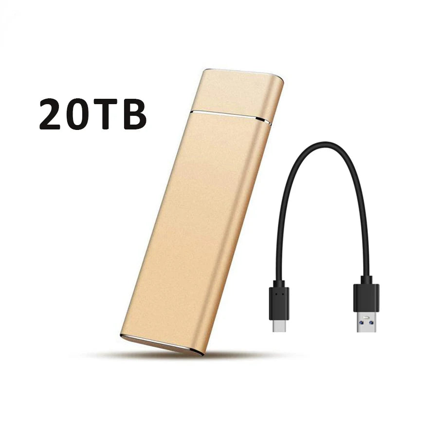 External 2TB/20TB/30TB Ssd High-Speed Solid State Drive Type-C/USB 3.1 Interface Portable Hard Disk for PC Laptop MAC