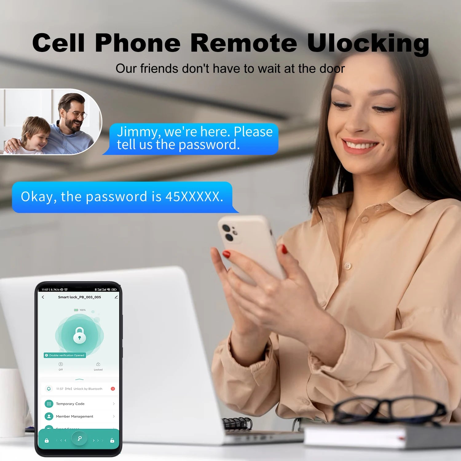 Tuya Intelligent Door Lock Smart Home Devices Fingerprint  / Password / Key / Smart Life APP Unlock Apartments Hotels Smart Lock