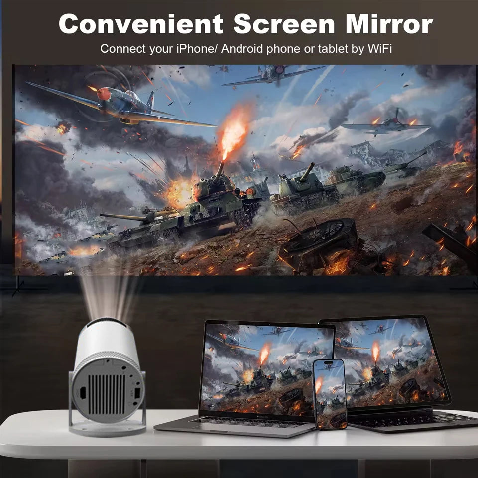 2026 New Smart Projector 4K Wifi6 290ANSI Allwinner BT5.0 1080P 1280*720P Home Cinema Outdoor Projetor Christmas Gifts Hot Sale