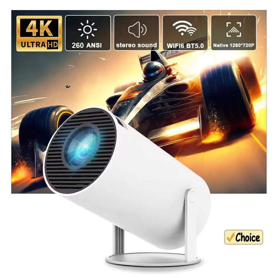 2026 New Smart Projector 4K Wifi6 290ANSI Allwinner BT5.0 1080P 1280*720P Home Cinema Outdoor Projetor Christmas Gifts Hot Sale