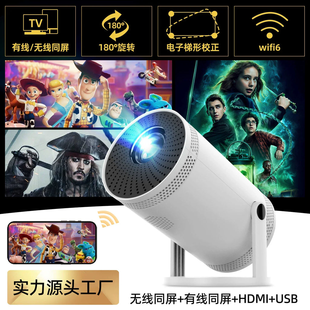 2026 New Smart Projector 4K Wifi6 290ANSI Allwinner BT5.0 1080P 1280*720P Home Cinema Outdoor Projetor Christmas Gifts Hot Sale