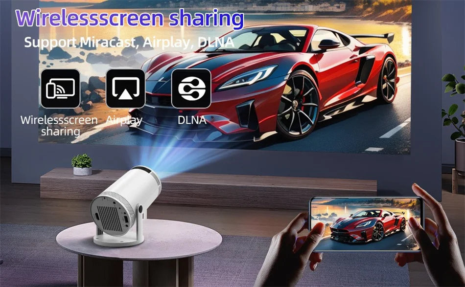 2026 New Smart Projector 4K Wifi6 290ANSI Allwinner BT5.0 1080P 1280*720P Home Cinema Outdoor Projetor Christmas Gifts Hot Sale