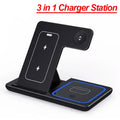 30W 3 in 1 Fast Wireless Charger Stand Foldable Charging Station For iPhone 15 14 13 12 11 Apple Watch Airpods Pro iWatch 8 7 6