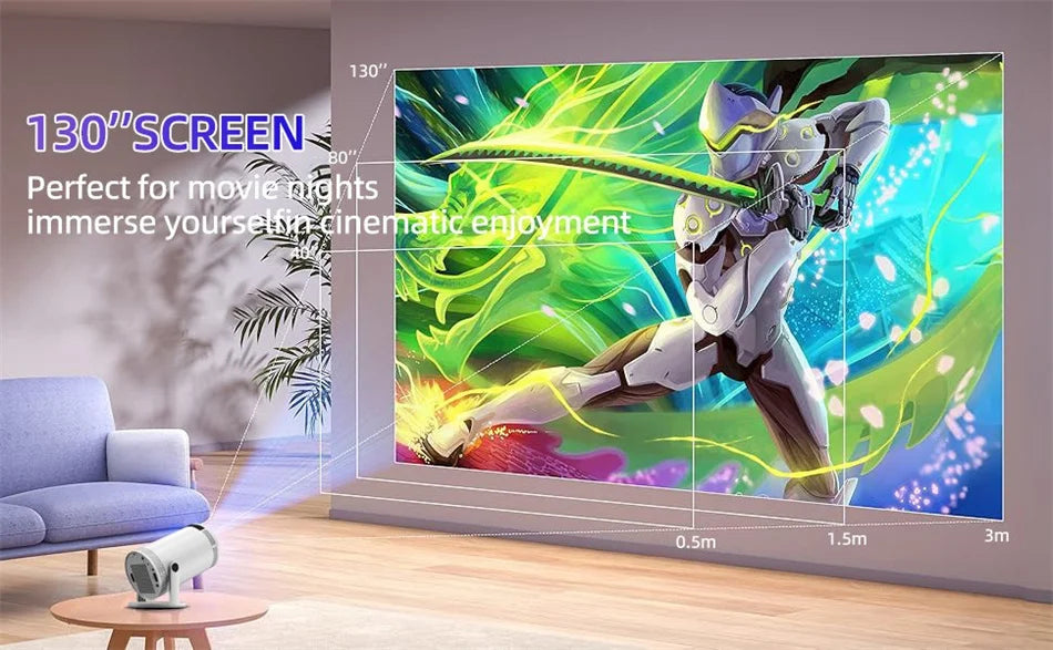 2026 New Smart Projector 4K Wifi6 290ANSI Allwinner BT5.0 1080P 1280*720P Home Cinema Outdoor Projetor Christmas Gifts Hot Sale