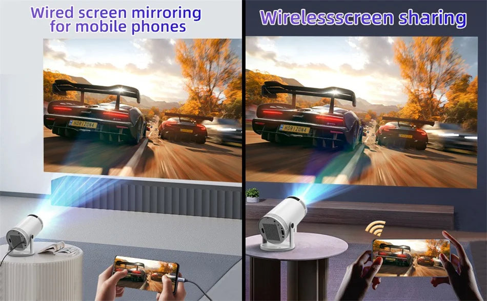 2026 New Smart Projector 4K Wifi6 290ANSI Allwinner BT5.0 1080P 1280*720P Home Cinema Outdoor Projetor Christmas Gifts Hot Sale