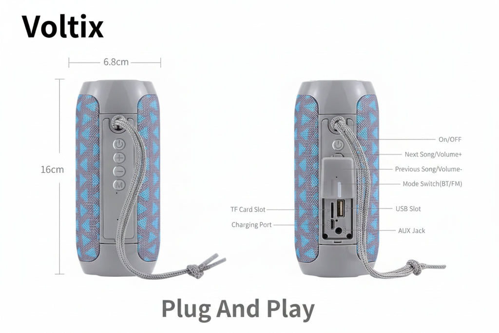 TG117 Bluetooth Speakers Portable Wireless Sound Box  Outdoor Loudspeaker Waterproof Stereo Surround Supports TF Radio