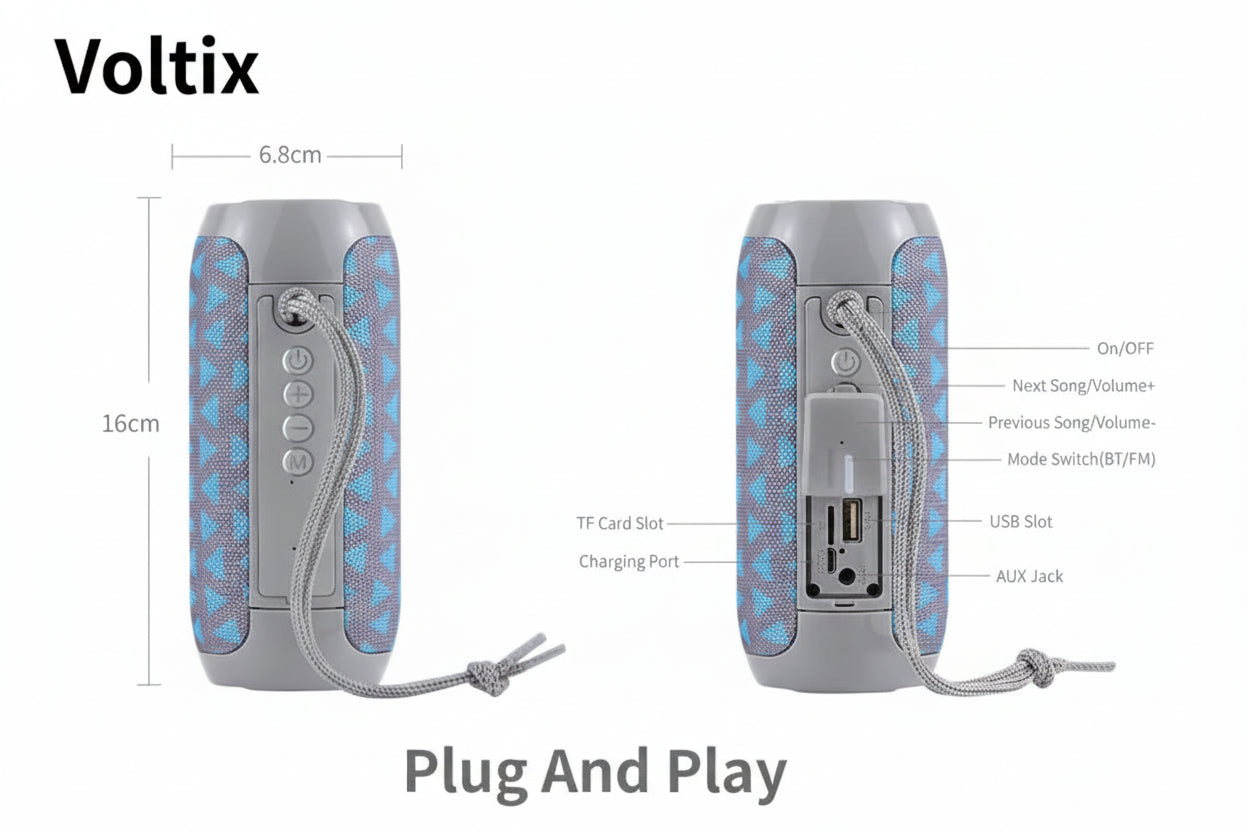 TG117 Bluetooth Speakers Portable Wireless Sound Box  Outdoor Loudspeaker Waterproof Stereo Surround Supports TF Radio
